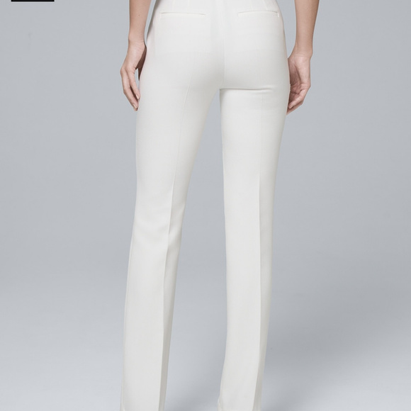 Ecru White Suiting Slim Pants - Picture 2 of 4